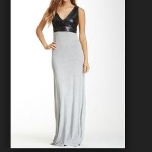 Fraiche by J faux leather maxi dress